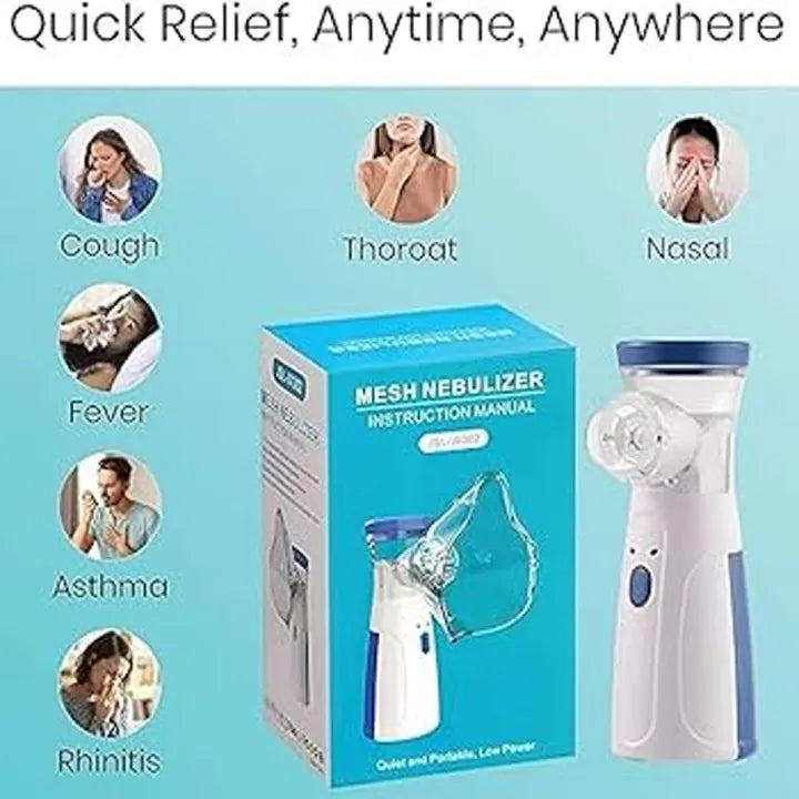Portable Handheld Mesh Nebulizer Machine with Adult and Child Masks