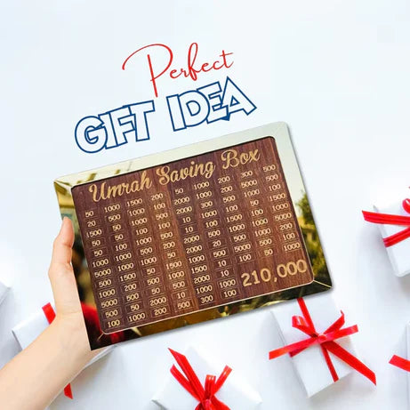 Premium Wooden Money Saving Box with 1,000,000 PKR Goal Tracker