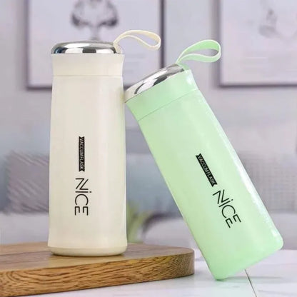 Nice 400ml Double Walled Glass and Protective Outer Shell Water Bottle