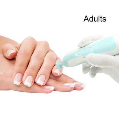 Premium 2-in-1 Electric Baby and Adult Nail Trimmer Set – 6 Grinding Heads