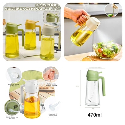 2-in-1 Oil Spray Bottle | Adjustable Mist & Dispenser