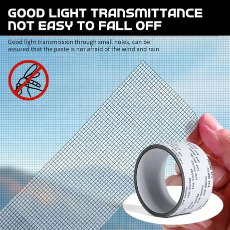 Waterproof Window Screen Net Repair Tape – Self Adhesive Fiberglass Mesh Patch