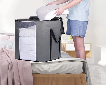 Multi-Purpose Foldable Storage Bags for Clothes, Bedding, and Travel - Large Capacity Organizer with Durable Material