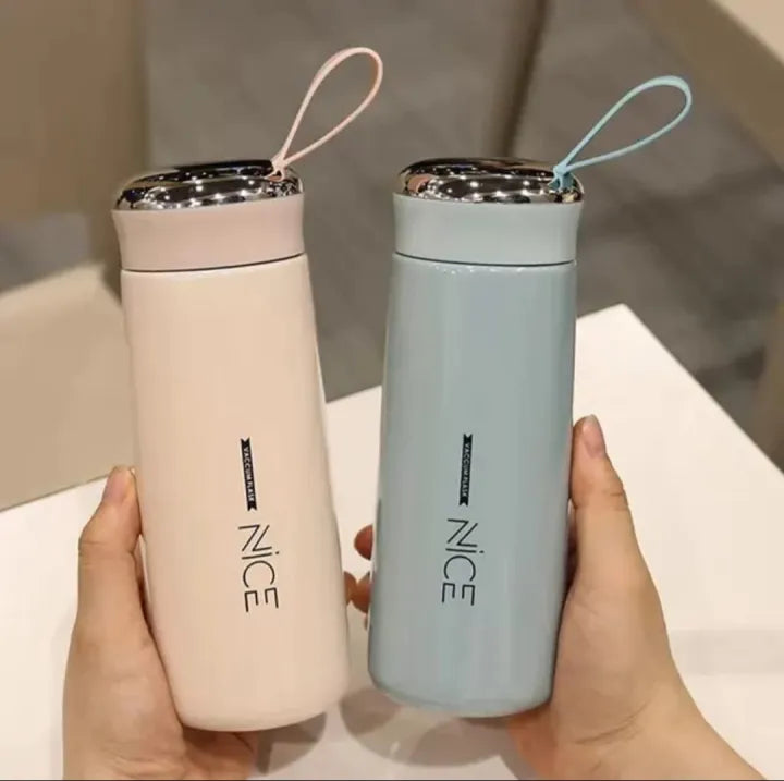 Nice 400ml Double Walled Glass and Protective Outer Shell Water Bottle