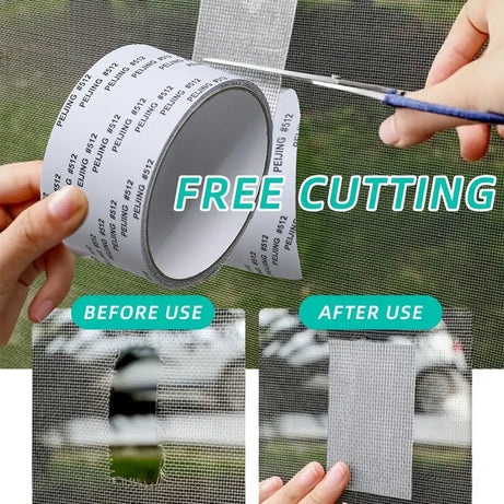 Waterproof Window Screen Net Repair Tape – Self Adhesive Fiberglass Mesh Patch