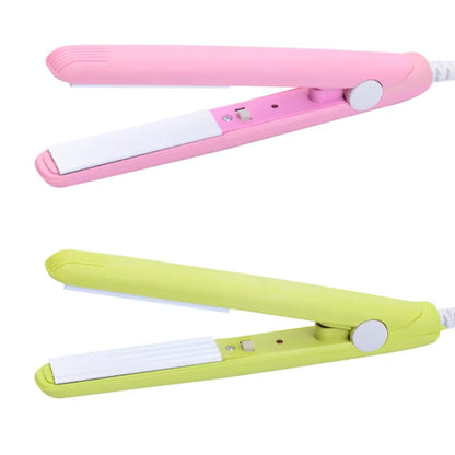 Mini Portable Hair Straightener and Curler – Compact Ceramic Travel Flat Iron
