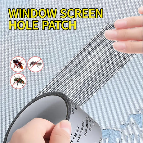 Waterproof Window Screen Net Repair Tape – Self Adhesive Fiberglass Mesh Patch
