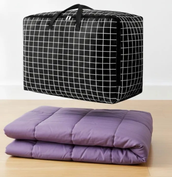 Extra Large Cotton Quilt and Clothing Storage Organizer Bag
