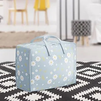 Extra Large Cotton Quilt and Clothing Storage Organizer Bag