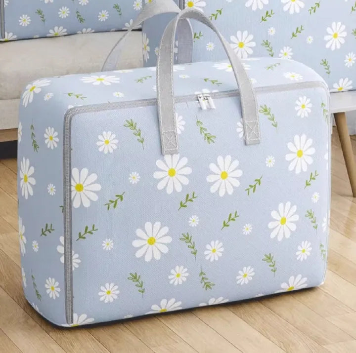 Extra Large Cotton Quilt and Clothing Storage Organizer Bag