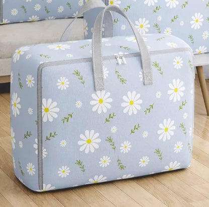 Extra Large Cotton Quilt and Clothing Storage Organizer Bag