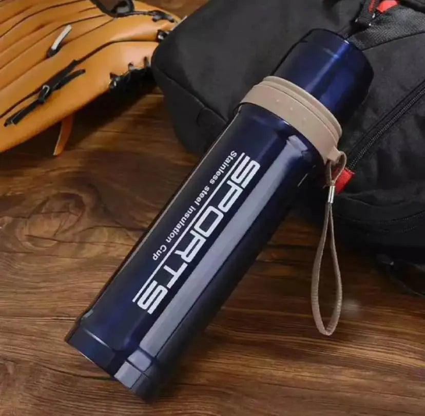 Premium 800ml Double Walled Sports Thermos with Carrying Strap