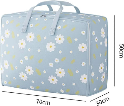 Extra Large Cotton Quilt and Clothing Storage Organizer Bag