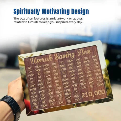 Premium Wooden Money Saving Box with 1,000,000 PKR Goal Tracker