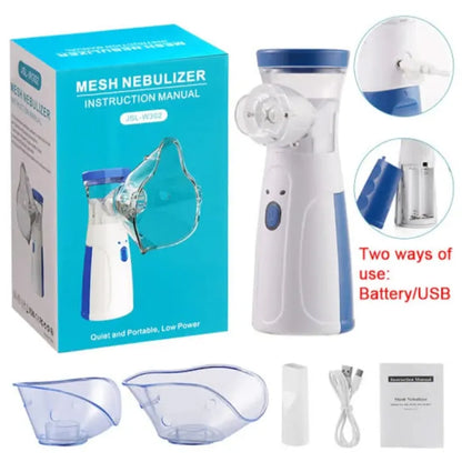 Portable Handheld Mesh Nebulizer Machine with Adult and Child Masks